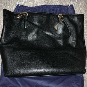Black leather Coach Bag